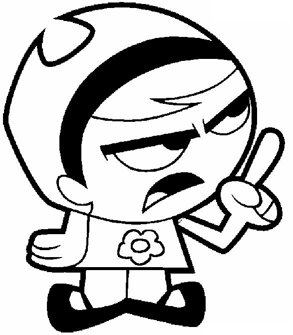 Coloring book Mandy screaming